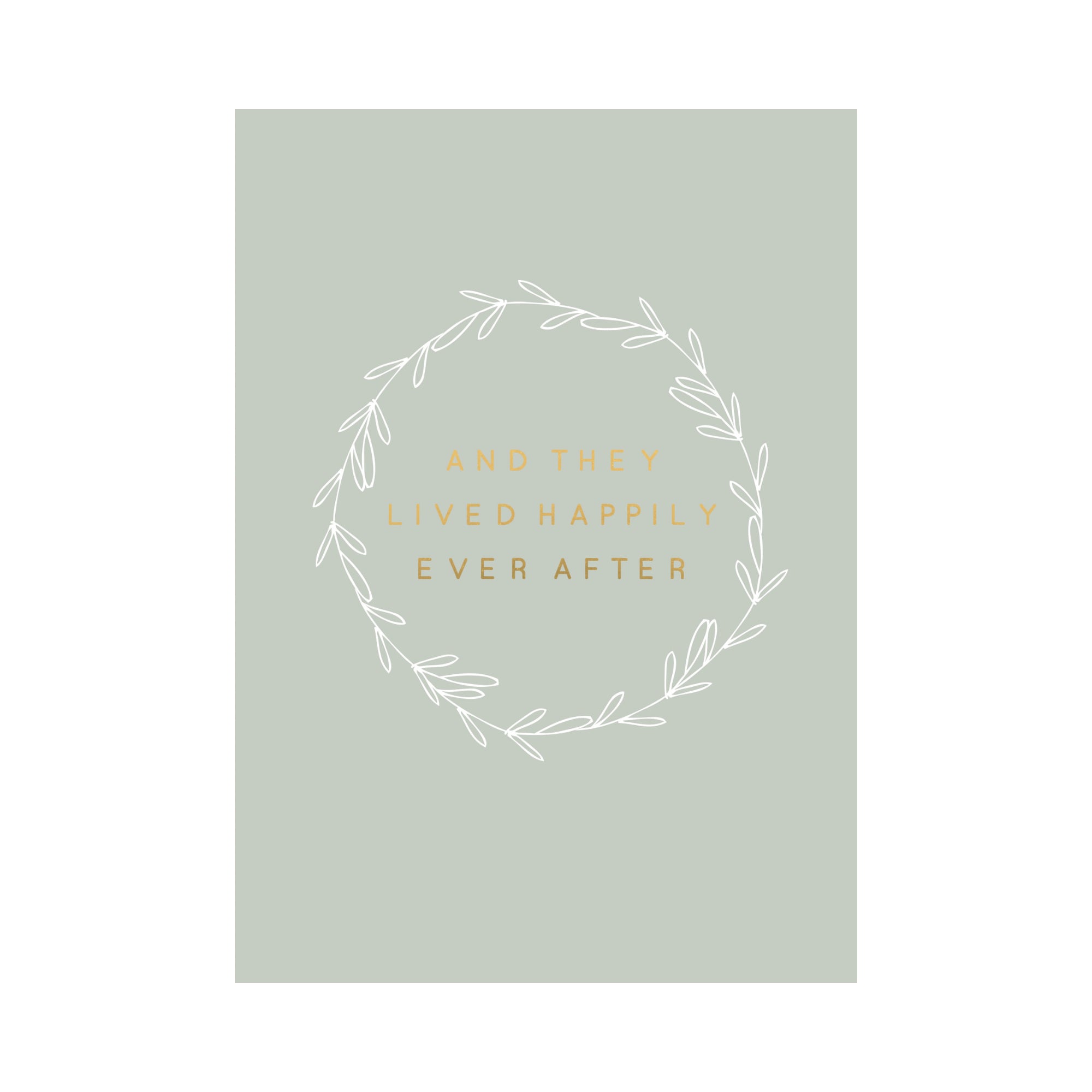 Greeting Card WEDDING - EVER AFTER WREATH